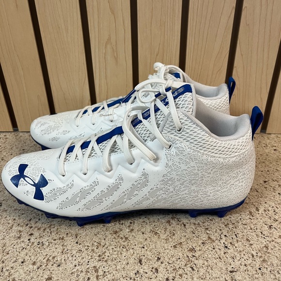 Under Armour Spotlight 4D Foam UA Mens Football Cleats Sz 12 White 3023963-103 - Picture 6 of 10